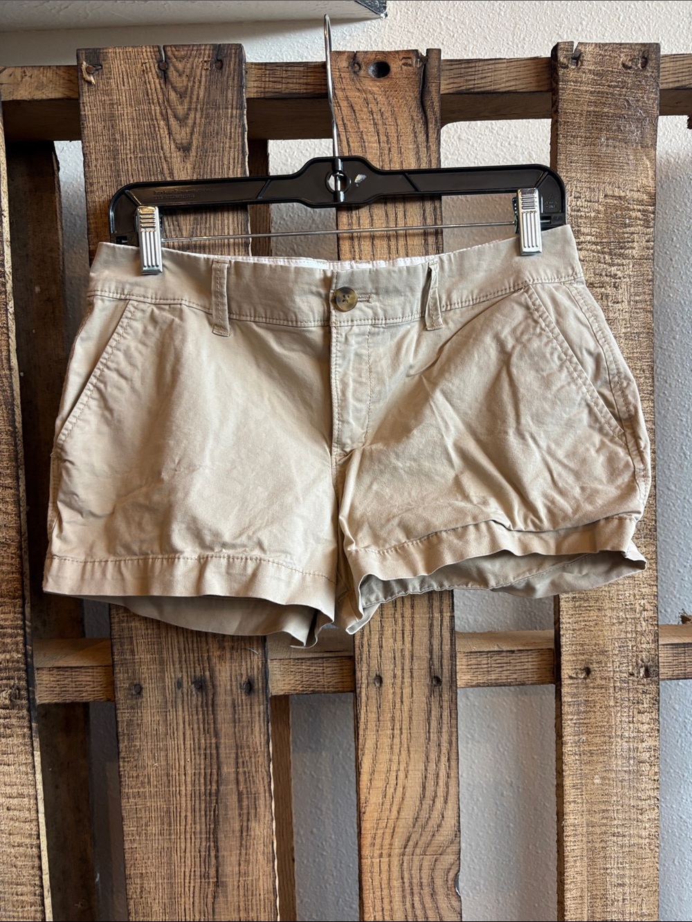 Old Navy Beige Cotton Bermuda Shorts